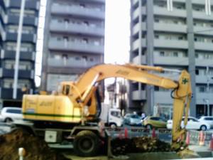 東中野の工事現場より
