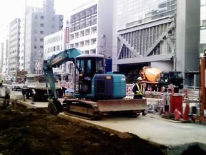 東中野の工事現場より