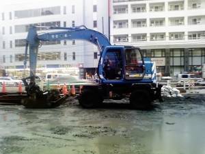 東中野の工事現場より