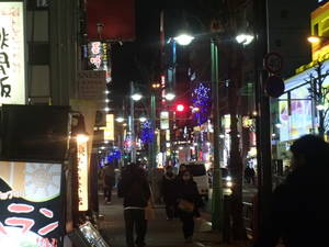 夜、新宿で登記の打ち合わせ