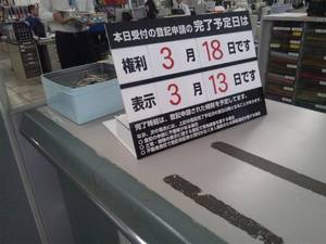 登記完了までにかかる期間